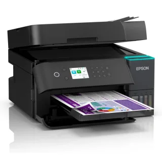 Epson EcoTank ET-3950 - Multifunction printer - colour - ink-jet - ITS - A4 (210 x 297 mm) (original) - A4/Letter (media) - up to 18 ppm (printing) - 250 sheets - USB, LAN, Wi-Fi(ac) - black