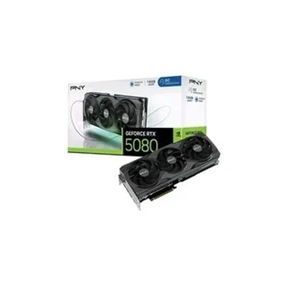 PNY NVIDIA GEFORCE RTX 5080 OC 16GB, GDDR7 Graphics Card, 10752Cuda Cores, 2295 MHz Core Clock, Triple Fan, 3 x Display Ports/ 1 x HDMI Port