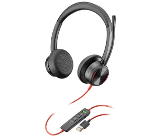 HP Poly Blackwire 8225 - Blackwire 8200 series - headset - on-ear - wired - active noise cancelling - USB-C - black - Zoom Certified, UC certified