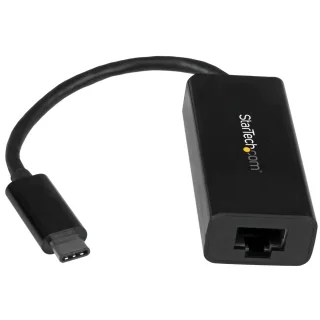 Startech USB C to Gigabit Ethernet Adapter - Black - USB 3.1 to RJ45 LAN Network Adapter - USB Type C to Ethernet (US1GC30B) - Network adapter - USB-C - Gigabit Ethernet - black - for P/N: HB30C3A1CFB, HB30C3A1CFS, TB33A1C