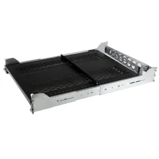 Startech 2U Vented Sliding Server Rack Shelf w/ Cable Management Arm - 27.7 to 31.6in Adjustable Mounting Depth - 125lb - 24in Deep - Rack shelf - black - 2U - for P/N: RK1233BKM, RK2433BKM, RK2537BKM, RK3236BKF, RK4236BKB, RK4242BK24, RK4242BK30
