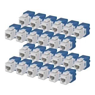 Startech - Keystone jack - 180°, tool-free - CAT 6 - UTP - RJ-45 - white - TAA Compliant (pack of 24)