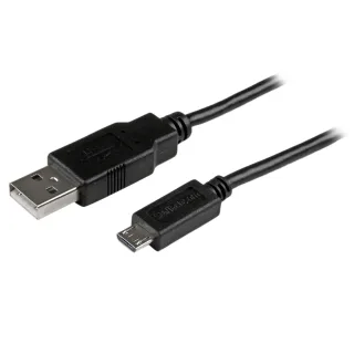 StarTech 2m Mobile Charge Sync USB to Slim Micro USB Cable M/M - USB cable - Micro-USB Type B (M) to USB (M) - USB 2.0 - 2 m - black