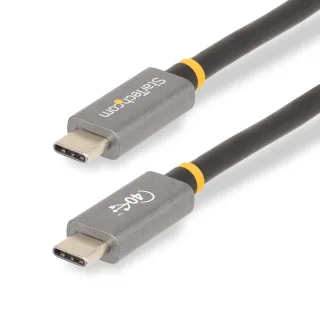 StarTech 3ft (1m) USB4 Cable, USB-IF Certified USB-C Cable, 40 Gbps, USB Type-C Data Transfer Cable, 100W Power Delivery, 8K 60Hz, Compatible w/Thunderbolt 4/3/USB 3.2 - USB C to C cable (CC1M-40G-USB-CABLE) - USB cable - USB-C (M) to USB-C (M) - USB 2.0 / USB 3.1 / USB 3.2 / USB4 / Thunderbolt 3 / Thunderbolt 4 - 1 m - 4K support, 8K support, USB Power Delivery (100W), up to 40 Gbps data transfer rate - black