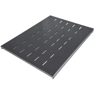 Intellinet 712576 19" Fixed Shelf 1U 600MM Black -Heavy Duty Metal