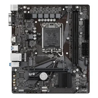 Gigabyte H610M H V2 (Rev. 1.0) Intel 1700 Socket Motherboard, Micro-ATX, 2x DDR5 Slots, 1x M.2 Socket, GbE LAN, 1x D-Sub / 1x HDMI Port