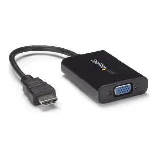 Startech HDMI to VGA Video Adapter Converter with Audio for Desktop PC / Laptop / Ultrabook - 1920x1080 - Adapter - HDMI male to HD-15 (VGA), mini jack, Micro-USB Type B female - 25 cm - black - 1080p support, active - for P/N: DK30CH2DEP, DK30CH2DEPUE, MST30C2DPPD