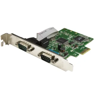 Startech 2-Port PCI Express Serial Card with 16C1050 UART - RS232 Low Profile Serial Card - PCI Serial Card (PEX2S1050) - Serial adapter - PCI Express x1 low profile - RS-232 x 2