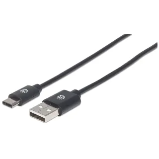 Manhattan 354912 USB-C to USB-A Cable 50CM- Male/Male 480MBPS (USB 2.0) Blac