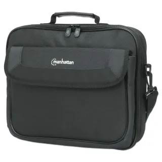 Manhattan 439985 Cambridge Laptop Bag 14.1"- Black Clamshell