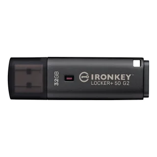 Kingston IronKey Locker+ 50 G2 - USB flash drive - encrypted - 32 GB - USB 3.2 Gen 1 - TAA Compliant