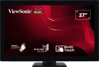 ViewSonic TD2760 - LED monitor - 27" - touchscreen - 1920 x 1080 Full HD (1080p) @ 60 Hz - MVA - 230 cd/m² - 3000:1 - 12 ms - HDMI, VGA, DisplayPort - speakers