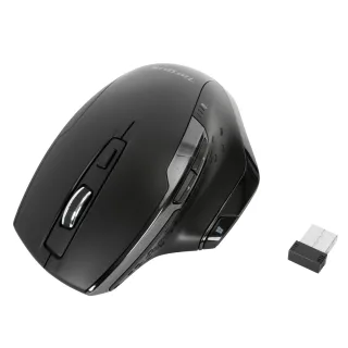 Targus - Mouse - ergonomic - antimicrobial - right-handed - 7 buttons - wireless - 2.4 GHz - USB wireless receiver - black