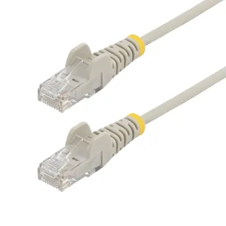 Startech 2.5m Slim LSZH CAT6 Ethernet Cable, 10 Gigabit Snagless RJ45 100W PoE Patch Cord, CAT 6 10GbE UTP Network Cable w/Strain Relief, Grey, ETL, Low Smoke Zero Halogen - Category 6 - 28AWG (N6PAT250CMGRS)