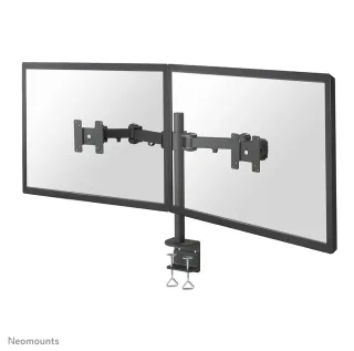 Neomounts FPMA-D960D - Mounting kit - full-motion - for 2 LCD displays - black - screen size: 10"-27" - clamp mountable, desk-mountable