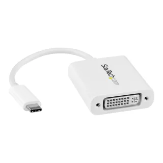 StarTech USB C to DVI Adapter - White - 1920x1200 - USB Type C Video Converter for Your DVI D Display / Monitor / Projector (CDP2DVIW)