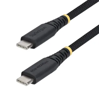 StarTech - USB cable - USB-C (M) to USB-C (M) - USB 2.0 - 3 A - 30 cm - USB Power Delivery (60W) - black