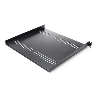 Startech 1U Vented Server Rack Cabinet Shelf, 16in Deep Fixed Cantilever Tray, Rackmount Shelf for 19" AV/Data/Network Equipment Enclosure w/ Cage Nuts & Screws, 44lbs Weight Capacity - 1U Network Rack Shelf (CABSHELF116V) - Rack shelf - black - 1U - 16" - for P/N: CABSHELF116