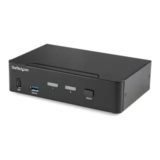 Startech 2 Port DisplayPort KVM Switch, 4K 60Hz, Single Display, Dual Port UHD DP 1.2 USB KVM Switch with Integrated USB 3.0 Hub and Audio, Dell, HP, Apple, Lenovo, TAA Compliant - Keyboard/Video/Mouse Switch (SV231DPU34K)