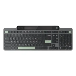 Lenovo - Keyboard - self-charging - wireless - Bluetooth 5.1 - QWERTY - UK - black - brown box