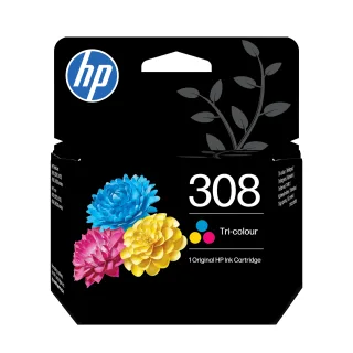 HP 308 - Yellow, cyan, magenta - original - ink cartridge - for ENVY 6110e, 6120e, 6122e, 6130e, 6132e, 6520e, 6530e, 6532e
