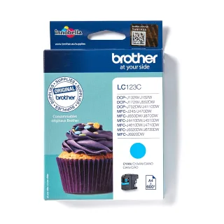 Brother LC123C - High Yield - cyan - original - ink cartridge - for Brother DCP-J132W, DCP-J172W, DCP-J4110DW, DCP-J552DW, DCP-J752DW