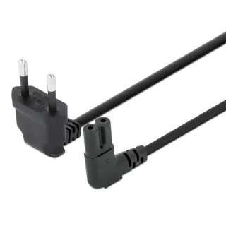 Manhattan 356862 Angled Mains Power Cord/Cable Euro 2-PIN (Cee 7/16 Euro 8) Plu