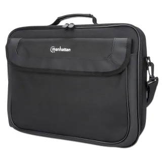 Manhattan 439947 Cambridge Laptop Bag 15.6"- Black Clamshell