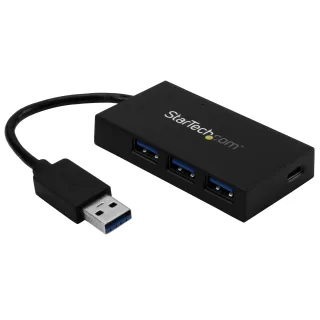 Startech 4 Port USB 3.0 Hub, USB Type-A Hub with 1x USB-C & 3x USB-A Ports (SuperSpeed 5Gbps), USB Bus Powered, USB 3.1/USB 3.2 Gen 1 Adapter Hub, Portable USB Hub for Laptop/Desktop - Windows/macOS/Linux (HB30A3A1CFB) - Hub - 4 x SuperSpeed USB 3.0 - desktop - for P/N: CFASTRWU3C, SDMSDRWU3AC