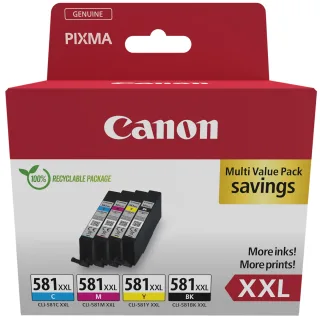 Canon CLI-581XXL C/M/Y/BK Multi Pack - 4-pack - 11.7 ml - XXL size - black, yellow, cyan, magenta - original - box - ink tank