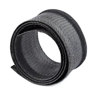 Startech 10ft (3m) Cable Management Sleeve, Trimmable Heavy Duty Cable Wrap, 1.2" (3cm) Dia Polyester Mesh Computer Cable Manager/Protector/Concealer - Black Cord Organizer/Hider, Floor Cable Cover, Wire Wraps (WKSTNCMFLX)