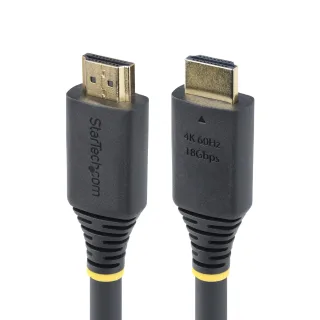 Startech 15m (49.2ft) Active High Speed HDMI Cable, 4K60Hz - High Speed - HDMI cable with Ethernet - HDMI male to HDMI male - 15 m - shielded - black - active, 2K144Hz support, 4K60Hz UHD support, HDR10 support