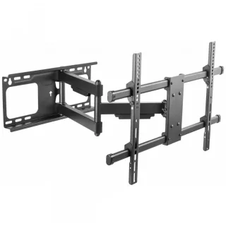 Display wall arm mount - fits display 42 to 70" with VESA sizes up to 600 x 400 - 5 degree tilt up 15 degree tilt down - 6 degree rotation adjustment - reach from wall 69 to 615 mm- cable management - thumbscrews - swl 30 kg - black