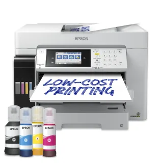 Epson EcoTank Pro ET-16685 White Colour A3 Multifuncion Printer. Up to 25ppmipm. Print/Copy/Scan. Duplex. 2 Trays. One set of replacement inks prints up to 7,500 pages in black and 6,000 pages in colour