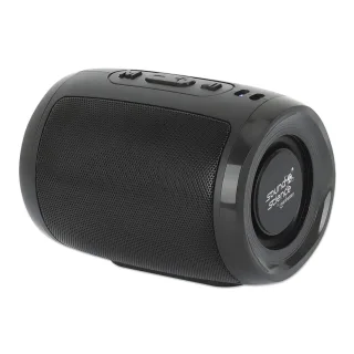 Manhattan 166669 Mini Boombox Bluetooth Speaker Micro Sd Reader Usba Black