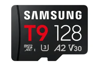Samsung T9 MB-MH128T - Flash memory card - 128 GB - A2 / Video Class V30 / UHS-I U3 - microSDXC UHS-I - black