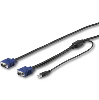 StarTech 15 ft. (4.6 m) USB KVM Cable for StarTech.com Rackmount Consoles - VGA and USB KVM Console Cable (RKCONSUV15)