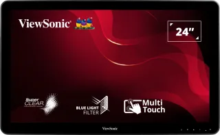 ViewSonic TD2430 - LED monitor - 24" - touchscreen - 1920 x 1080 Full HD (1080p) - VA - 3000:1 - 10 ms - HDMI, VGA, DisplayPort - speakers