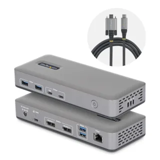 Startech - Docking station - for laptop - USB-C 3.2 Gen 2 - 2 x DP - 1GbE - United Kingdom, Europe