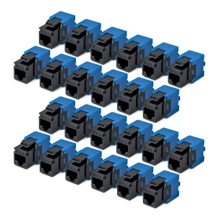 Startech - Keystone jack - 180°, tool-free - CAT 6 - UTP - RJ-45 - black - TAA Compliant (pack of 24)