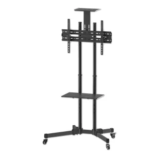 Manhattan 461238 TV/Monitor Trolley Stand- 37-65" VESA to 600X400MM 50KG