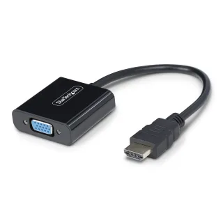 Startech HDMI to VGA Adapter, 1080p, Active Video Converter - Adapter - HDMI male to HD-15 (VGA) female - 18.95 cm - black - 1080p support, active, bus powered