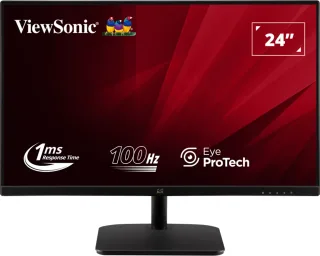 ViewSonic VA2432-MHD-3 - LED monitor - 24" (23.8" viewable) - 1920 x 1080 Full HD (1080p) @ 75 Hz - IPS - 250 cd/m² - 1300:1 - 1 ms - HDMI, VGA, DisplayPort - speakers