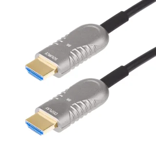 Startech 30ft (9.1m) HDMI 2.1 Hybrid Active Optical Cable (AOC), CMP, Plenum Rated, Ultra High Speed HDMI Fiber Optic Cable, 48Gbps, 8K 60Hz/4K 120Hz, HDR10+/FRL/TMDS/eARC - CMP In Wall HDMI 2.1/2.0 Cord (8K-A-30F-HDMI-CABLE) - Ultra High Speed - HDMI cable - HDMI male to HDMI male - 9.1 m - hybrid copper/fibre optic - black - Active Optical Cable (AOC), 4K120Hz support, 8K60Hz support, 4K60Hz support