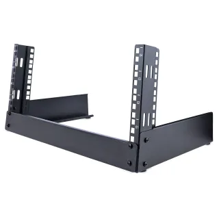 Startech 4U 19" Desktop Open Frame Rack, 2 Post Free-Standing Network Rack Switch Depth for Patch Panel/Data/AV/IT/Communication/Studio/Computer Equipment 66lb Cap. w/ Cage Nuts/Screws - 4U 2-Post Desktop Rack (RK4OD) - Rack open frame - 2-post - desktop - black - 4U