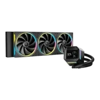 DeepCool LM360 Liquid CPU Cooler with 2.4" IPS Display, 360mm AIO, Triple 120mm ARGB Fans, Anti-Leak Technology, PWM Pump, Intel LGA 1851/1700 & AMD AM5 Compatible, Black