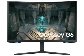 Samsung Odyssey G6 S32BG650EU - G65B Series - LED monitor - Smart - gaming - curved - 32" - 2560 x 1440 QHD @ 240 Hz - VA - 350 cd/m² - 2500:1 - DisplayHDR 600 - 1 ms - 2xHDMI, DisplayPort - speakers - black