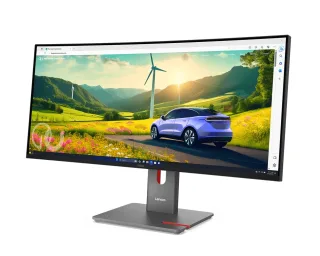Lenovo ThinkVision P34WD-40 - LED monitor - curved - 34" - 3440 x 1440 @ 120 Hz - IPS - 350 cd/m² - 2000:1 - HDR10 - 4 ms - HDMI, DisplayPort, USB-C - eclipse black