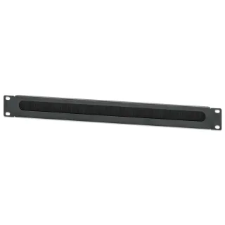 Intellinet 712767 19" Cable Entry Panel 1U- with Brush Insert Black