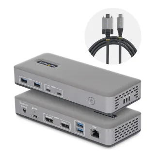 Startech - Docking station - for laptop - USB-C 3.2 Gen 2 - 2 x DP - 1GbE - United Kingdom, Europe